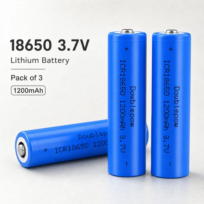 

18650 Li-ion Battery 3.7V 1200mAh Rechargeable Cell For Handheld Fan Flashlight Amplifier Toothbrush, Reliable Replacement Cell