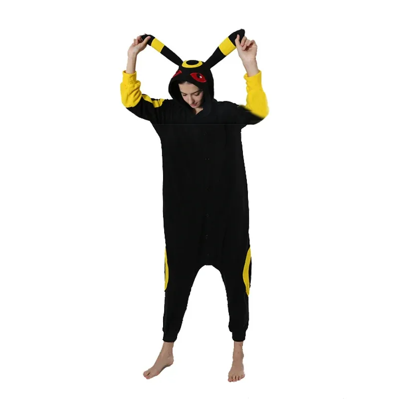 Disfraz de Cosplay de dibujos animados de Umbreon para mujer, monos de Anime Kigurumi Pokenon para adultos, ropa de casa Kawaii, mono de Navidad y Halloween
