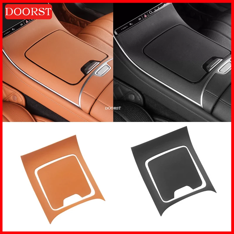 

For Mercedes Benz S Class W223 S400 S450 S500 Car Center Console Leather Style Panel Cover Trim Panel Frame Interior Accessories