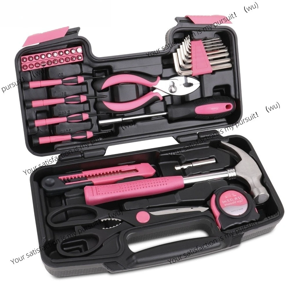 

39-компонентный общий набор инструментов DIY домашний ремонтный комплект компактное хранение необходимые инструменты бытовые проекты отвертки рулетка