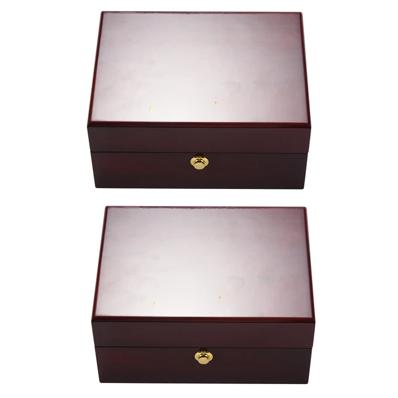 

2X Large Size Wood Lacquered Glossy Single Watch Box With PU Leather Cushion