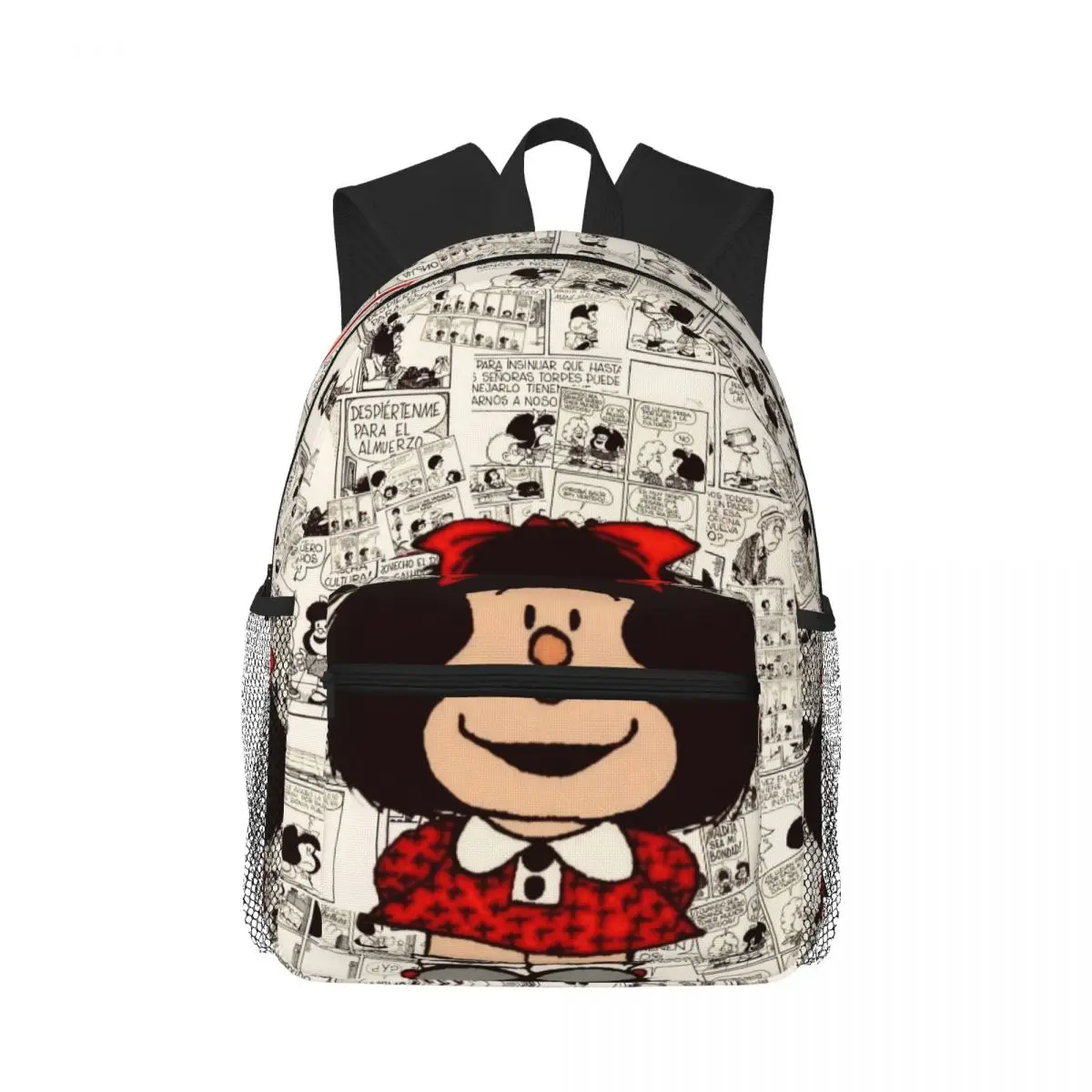 Mafalda Printed Lightweight Casual Schoolbag For School, Outdoor, Shopping, Office 16in