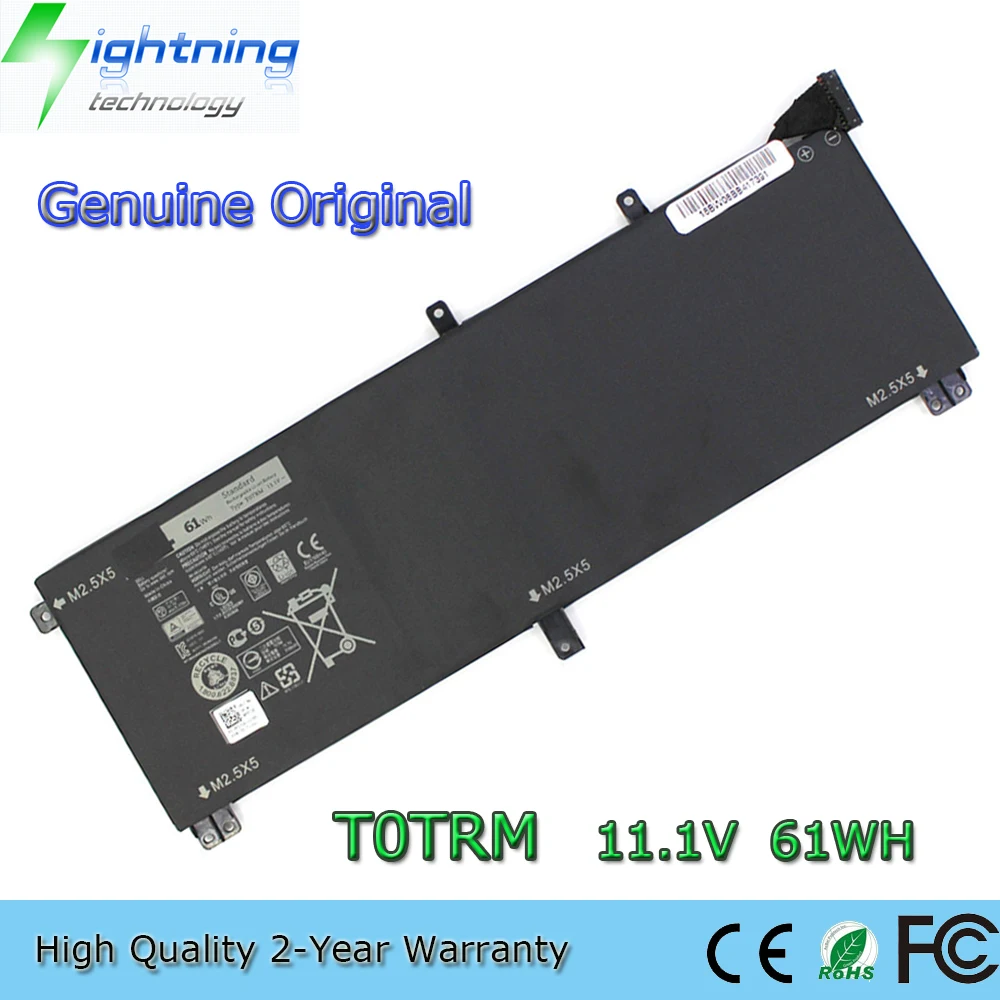 

T0TRM 11,1 В, 61 Втч аккумулятор для ноутбука Dell XPS 15 9530 9535 Precision M3800 H76MV 7D1WJ TOTRM и т. д.