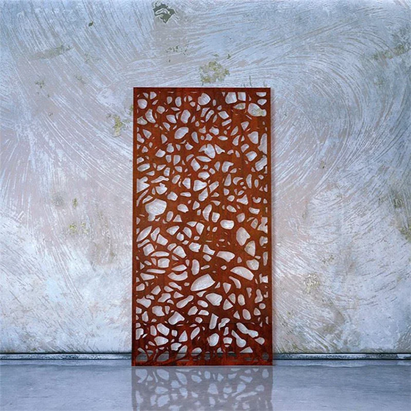 corten steel geille    Metal geille partition    corten steel screen