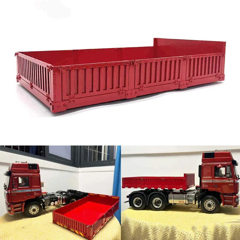 

New Metal Low-rail Cargo Bucket Can Be Customized in Size for 1/14 Tamiya RC Truck Trailer Tipper Leisu Static Point Universal