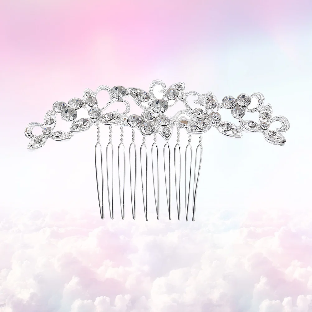 

1 Piece Elegant Bride Hair Comb Wedding Headdress for Women Headwear Party Prom Decoration Silver