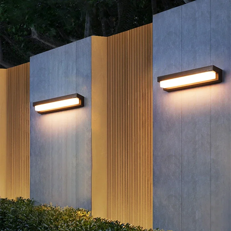 Solar LED Outdoor Lights Garden Balcony Waterproof Decor Solar Powered Lamp Porch Stairs Energy-saving Three-color Wall Light