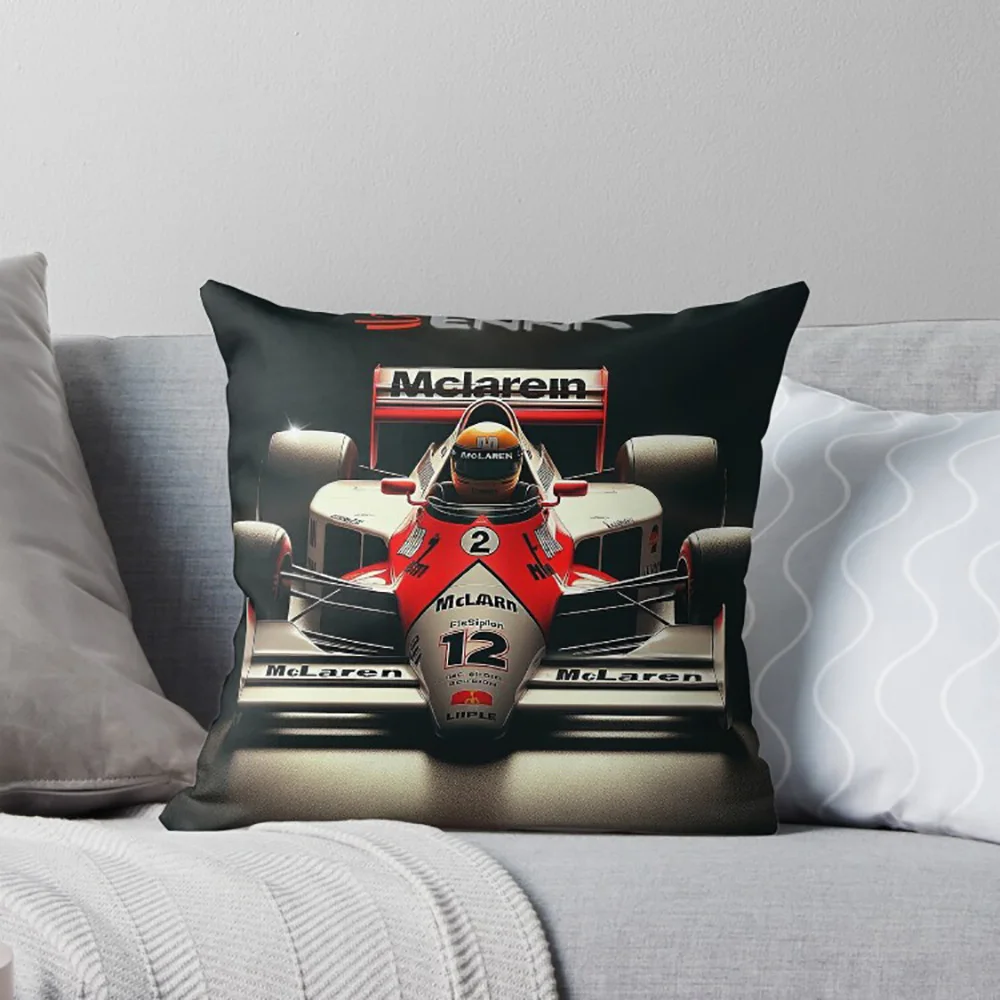 Ayrton Senna The Legend formula 1 F1 driver Polyester Cushion Cover Gift Throw Pillow Case Cover for Home Double-sided Printed