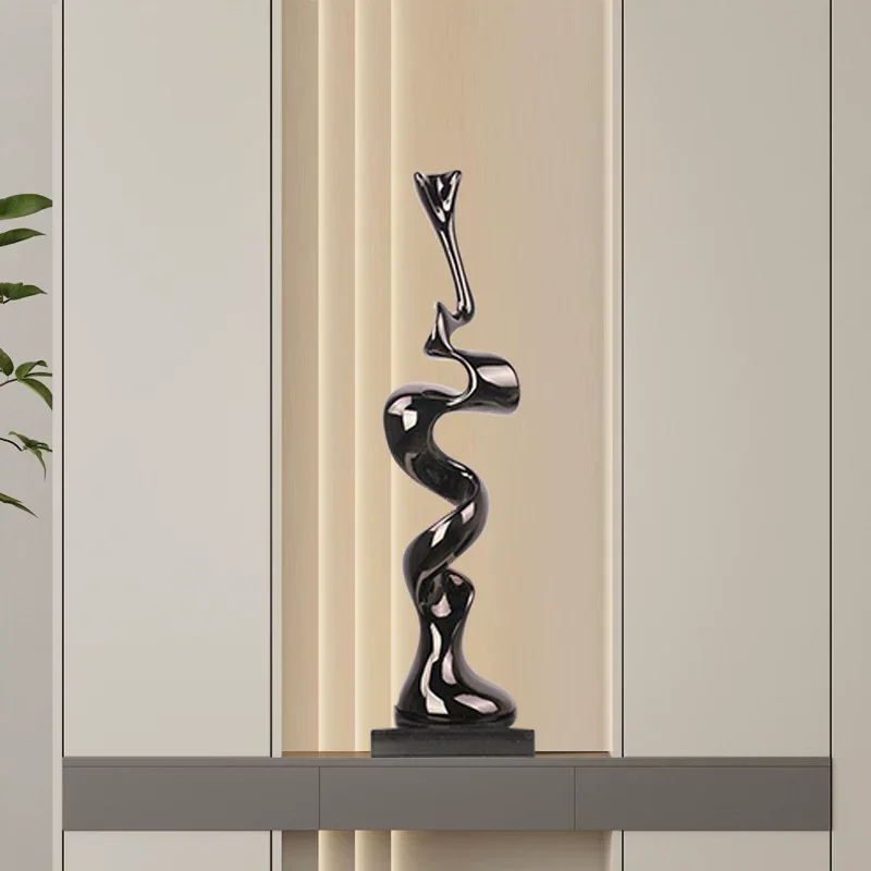 Fengshui Marble Base Resin Sculpture Art Ornament Home Livingroom Entrance Hall Statue Decoration Office Hotel Lobby Handicrafts