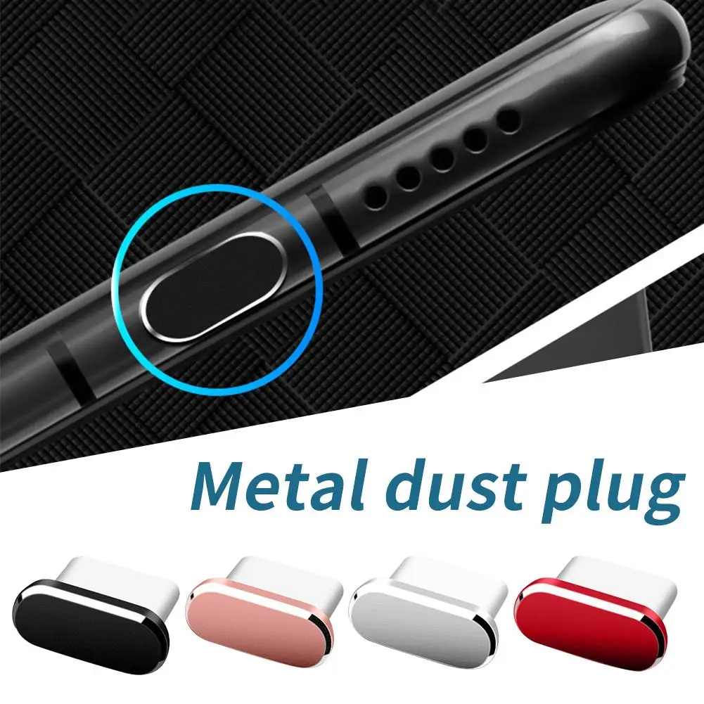 

Type C Metal Dustplugs For Android Phones Tablet Charging Port Dustproof Protector Dust Plugs USB C Anti-dust Protective Ca L4U2