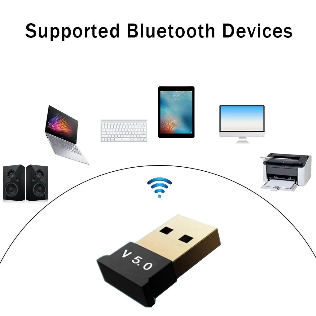 USB Bluetooth 5.0 Adapter Transmitter Bluetooth Receiver Audio Bluetooth Dongle Wireless USB Adapter for Computer PC Laptop