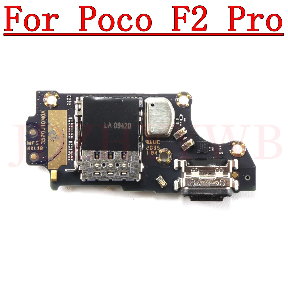 USB Charge Port Connector Charging SIM Card Board For Xiaomi Poco F2 Pro F2Pro LCD Motherboard Main Flex Cable For Redmi K30 Pro