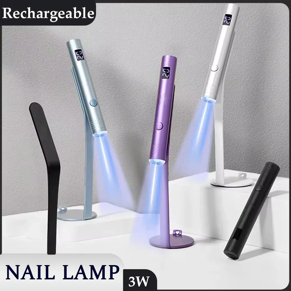 

Мини-сушилка для ногтей с УФ-светодиодом на 360° ° Вращающаяся УФ-лампа, гель-лак для ногтей и магнитный держатель, быстросохнущая ручная лампа для фототерапии