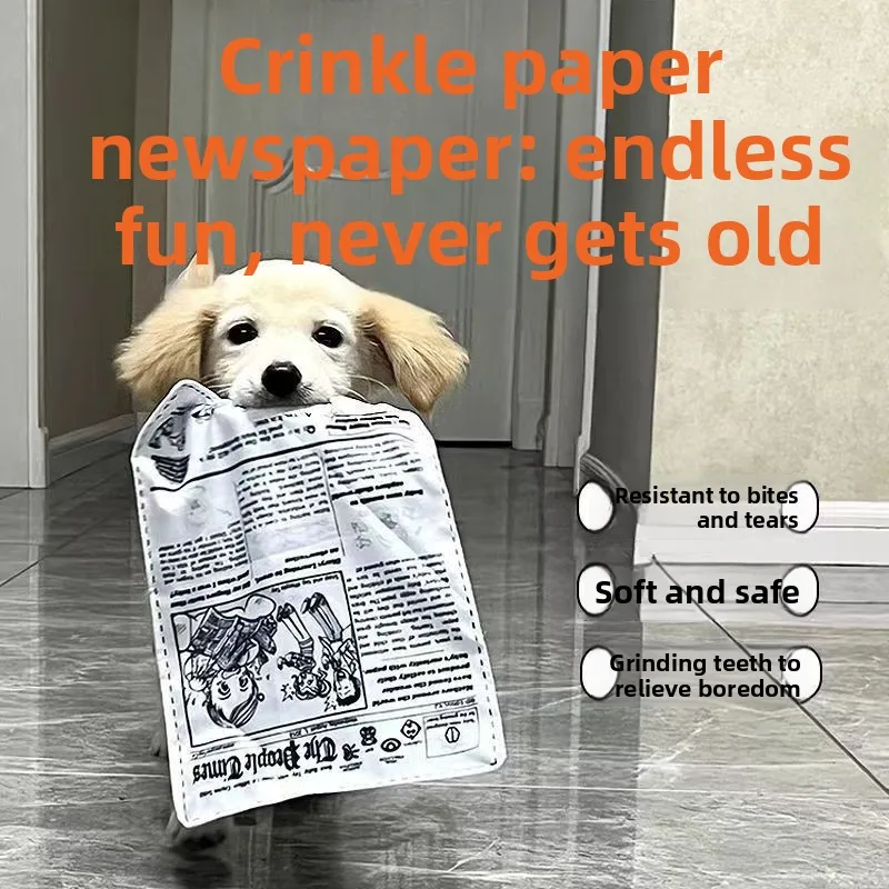 

Pet dog sounding toys, bite-resistant, molar, self-entertaining, boredom-relieving, with crinkling newspaper sound, 10 pieces