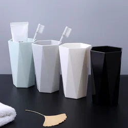 Mouthwash Cup Toothbrush Cup Plastic Toothbrush Cleaning Mug Bathroom Part Portable Home Supplies Solid White Black Green