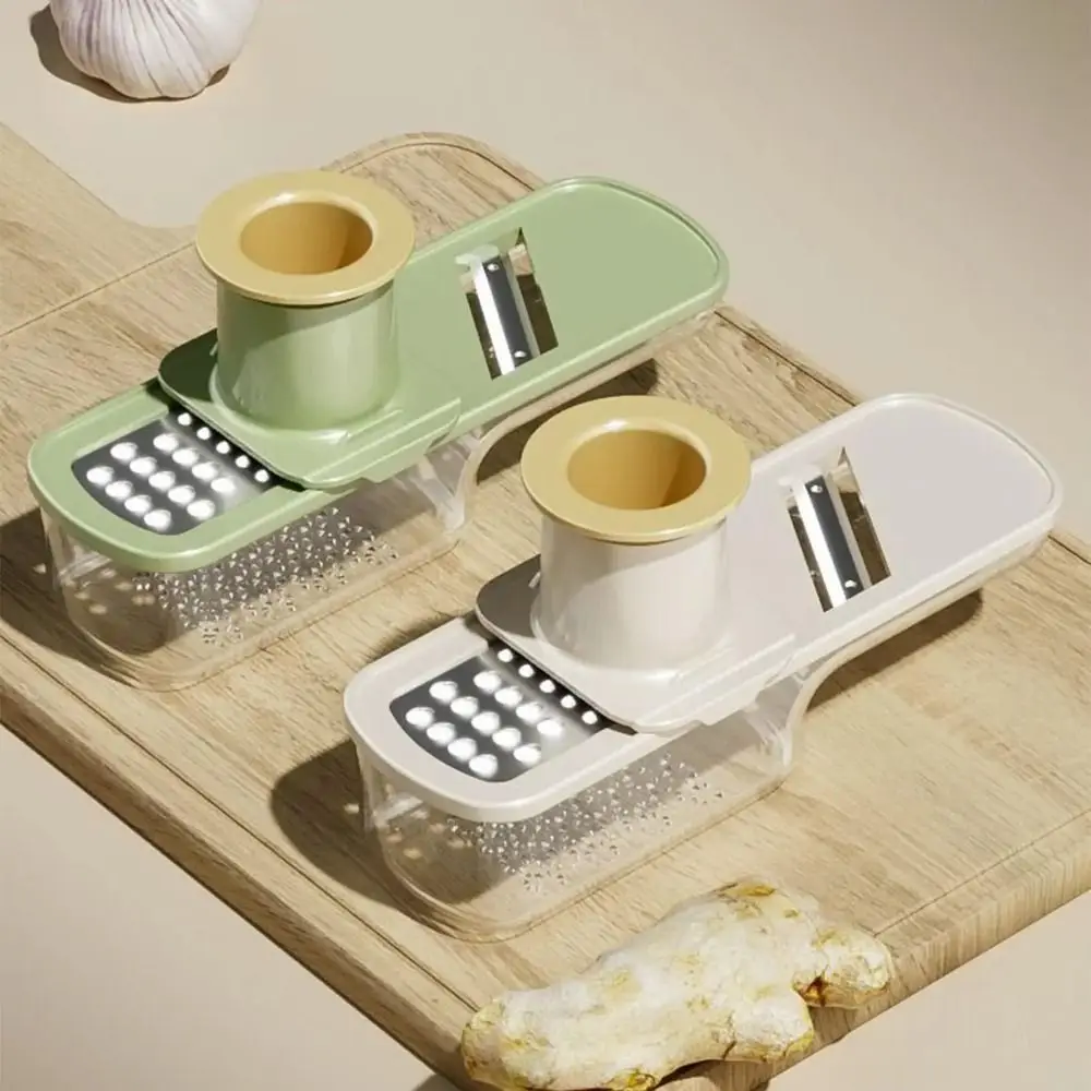 3in1 Garlic Ginger Grinder Kitchen Gadget Mini Garlic Grinder Manual Garlic Press for Crushing Spices Herbs Garlic