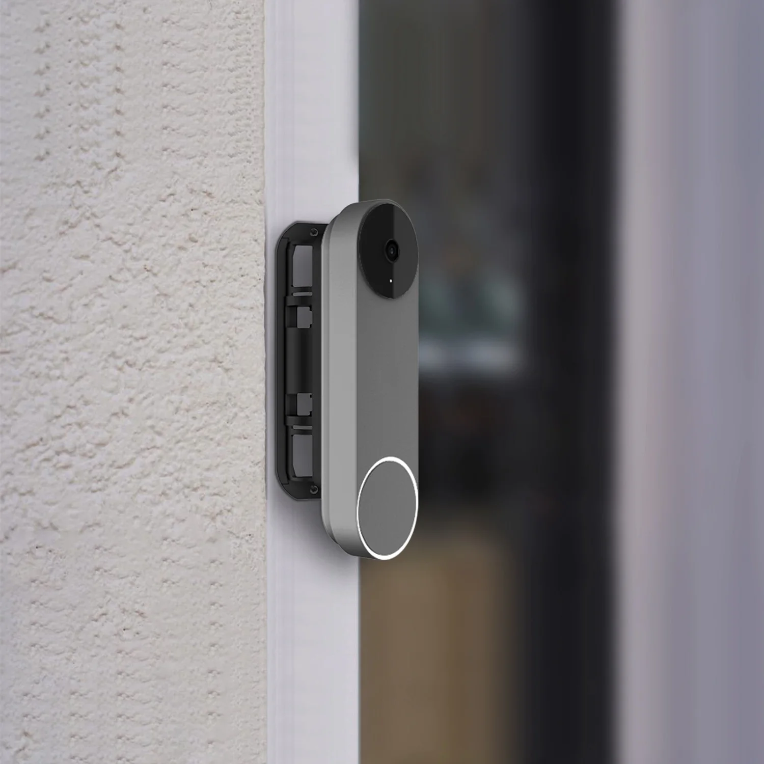 زاوية قابل للتعديل جرس الباب قوس استبدال الذكية جرس باب يتضمن شاشة عرض فيديو قوس اليسار اليمين 45 درجة لجوجل 2021 الأسود