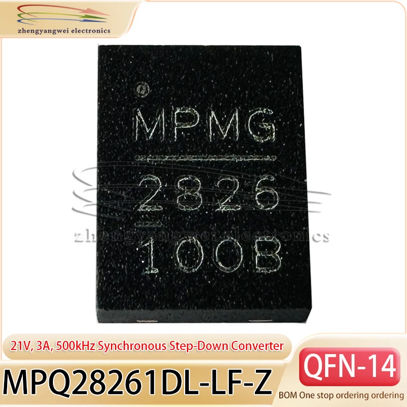 

MPQ28261DL-LF-Z QFN-14-EP 2pcs MPQ28261DL 2826 21V, 3A, 500kHz Synchronous Step-Down Converter