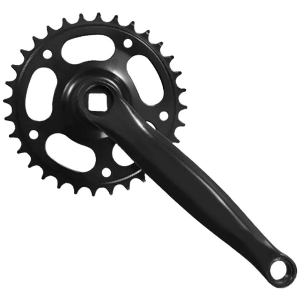 Fixed Gear Crank Set 32T to 42T High Carbon Steel Material 170mm Crank Length Diamond Shaped Hole 14mm Thread for Bike Build