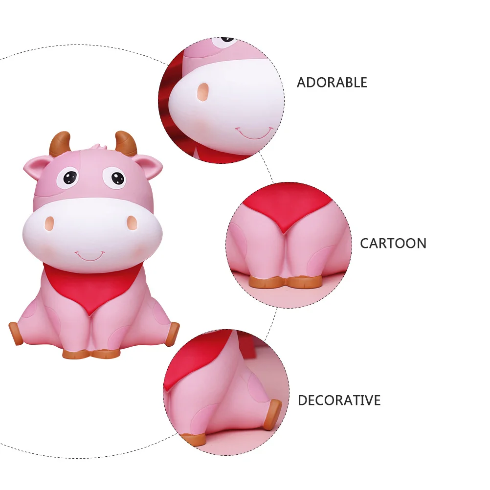 

1Pcs Kids Coin Bank Calf Piggy Bank Cattle Shape Change Saving Pot Desktop Decoration Cattle Adornment Money Saving Pot