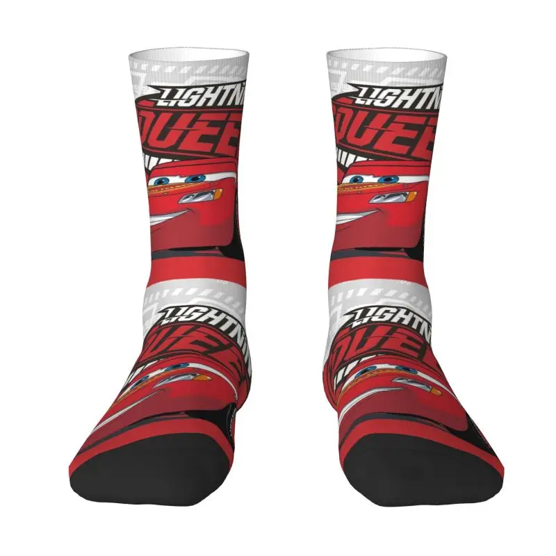 Funny Lightning Mcqueen Socks Men Women Warm 3D Print Cars Basketball Sports Socks