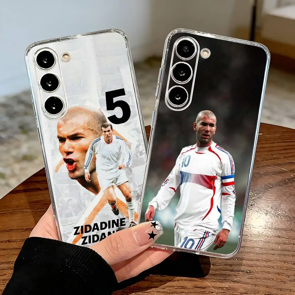 Zinedine Zidane-E Zizou Football  Phone Case For Samsung S25,S24,S21,S22,S23,S30,Ultra,S20,Plus,Fe,Lite Transparent Cover