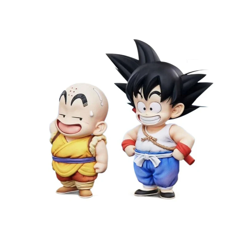 Dragon Ball Son Goku Anime Figuras Krillin Fuguire Infância Modelos Bonitos Estátua de Pvc Enfeites de Mesa Coleção Brinquedos Presente de Aniversário