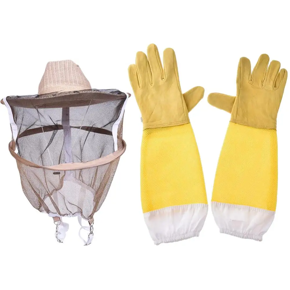 Face Protector Lightweight And Durable Adjustable Beekeeper Equipment Gloves Professional Grade Comfortable Beekeeper Essentials