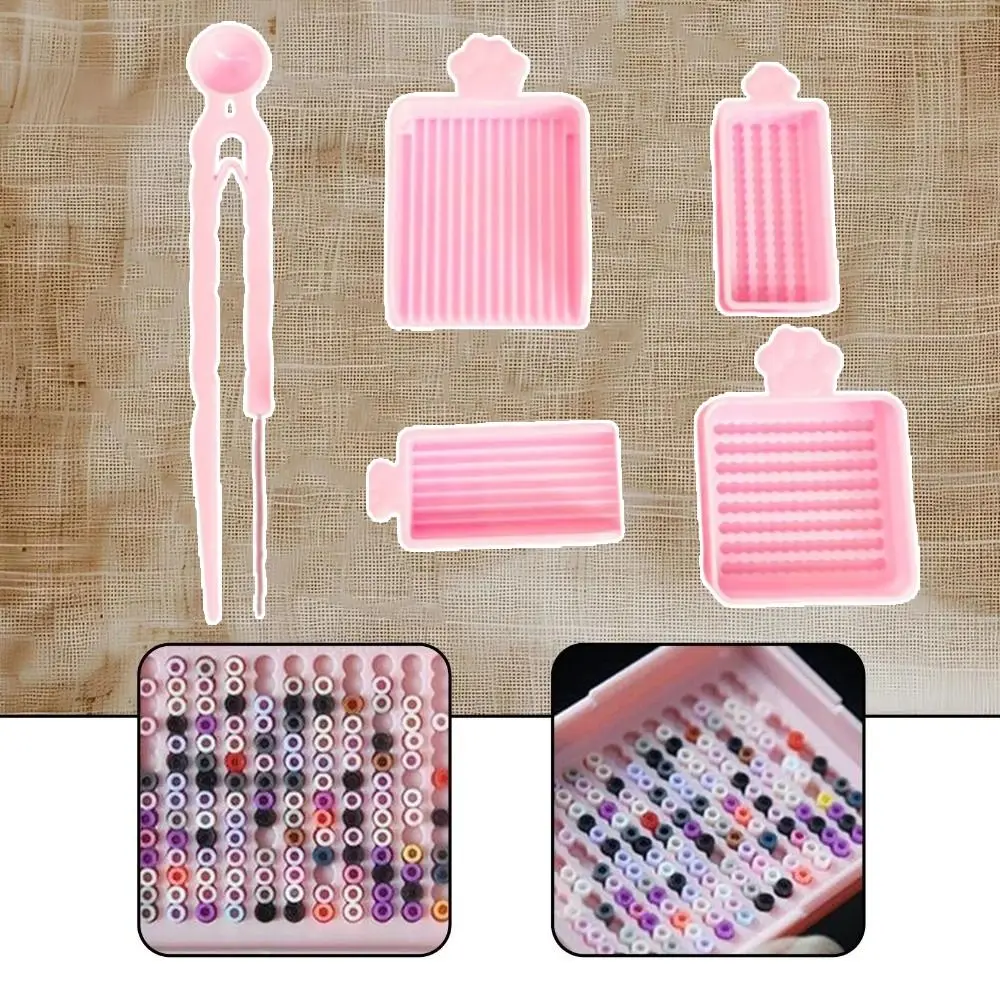 3/5 pçs/set contas criativas clipes caneta bandeja kits 2.6mm contas eficientes escolher bandeja kit portátil economizar tempo estofamento caneta de feijão