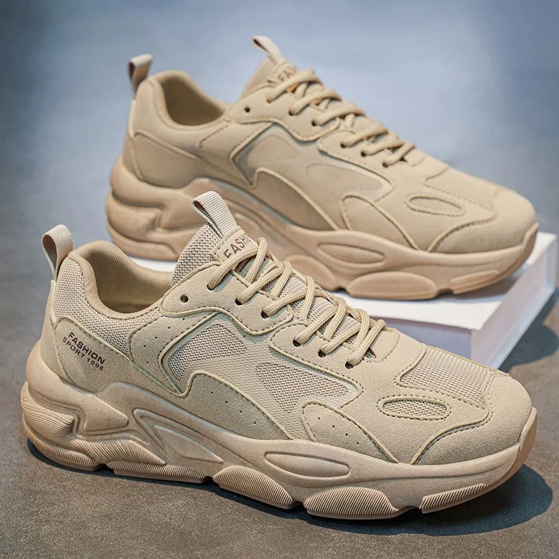 

Men's Sneakers Platform Casual Shoes Fashion Lace Up Mesh Running Shoes Non-slip Male Tennis Shoe Breathable Outdoor Men Shoes
