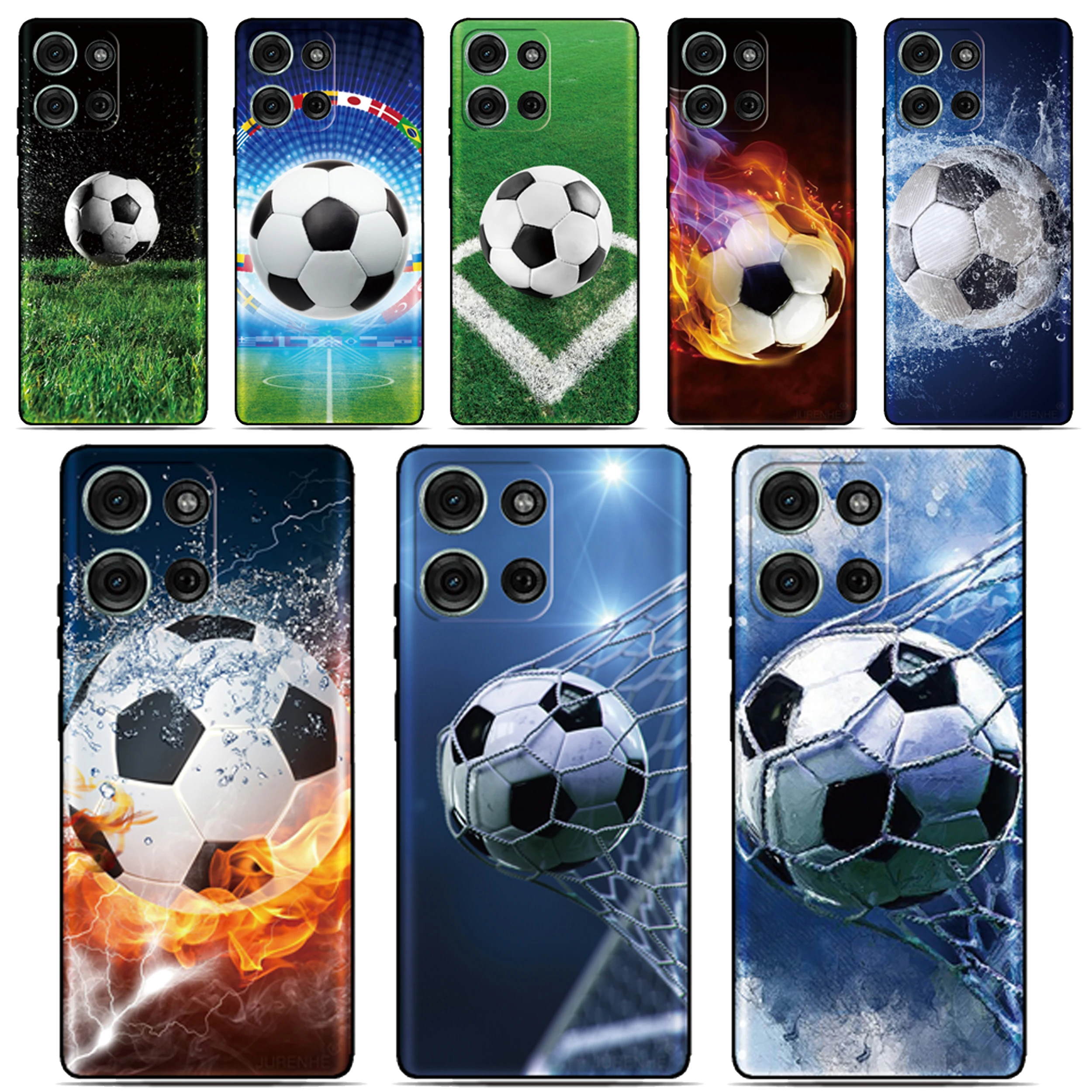 Football Soccer Phone Case For Motorola Moto G87 G47 G37 G56 G86 G84 G54 G24 G06 G15 Power G04s G8 Lite One Vision Macro Cover