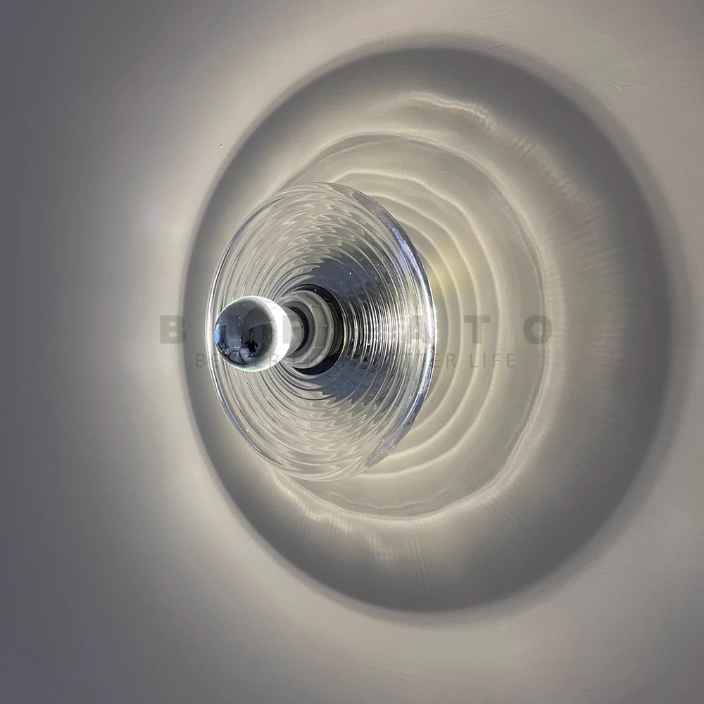 Waterrimpel glazen wandlamp on - Home Bathroom Lighting Design recensie en prijs