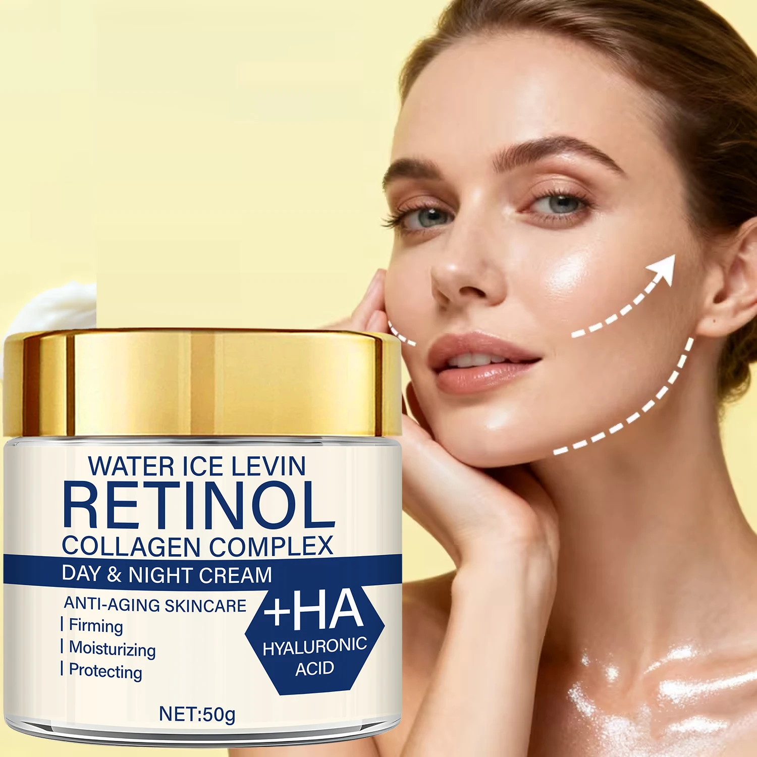Retinol Collagen Complex Day & Night Cream: +HA, Anti-Aging, Firms/Moisturizes Skin, Daily Use for Softer, Confident Glow