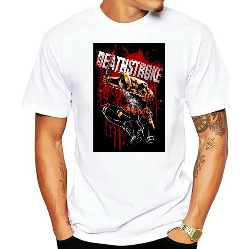 Deathstroke Leaping T-Shirt Fashion Simple Style Shirt For Men Cool Casual Short Sleeve