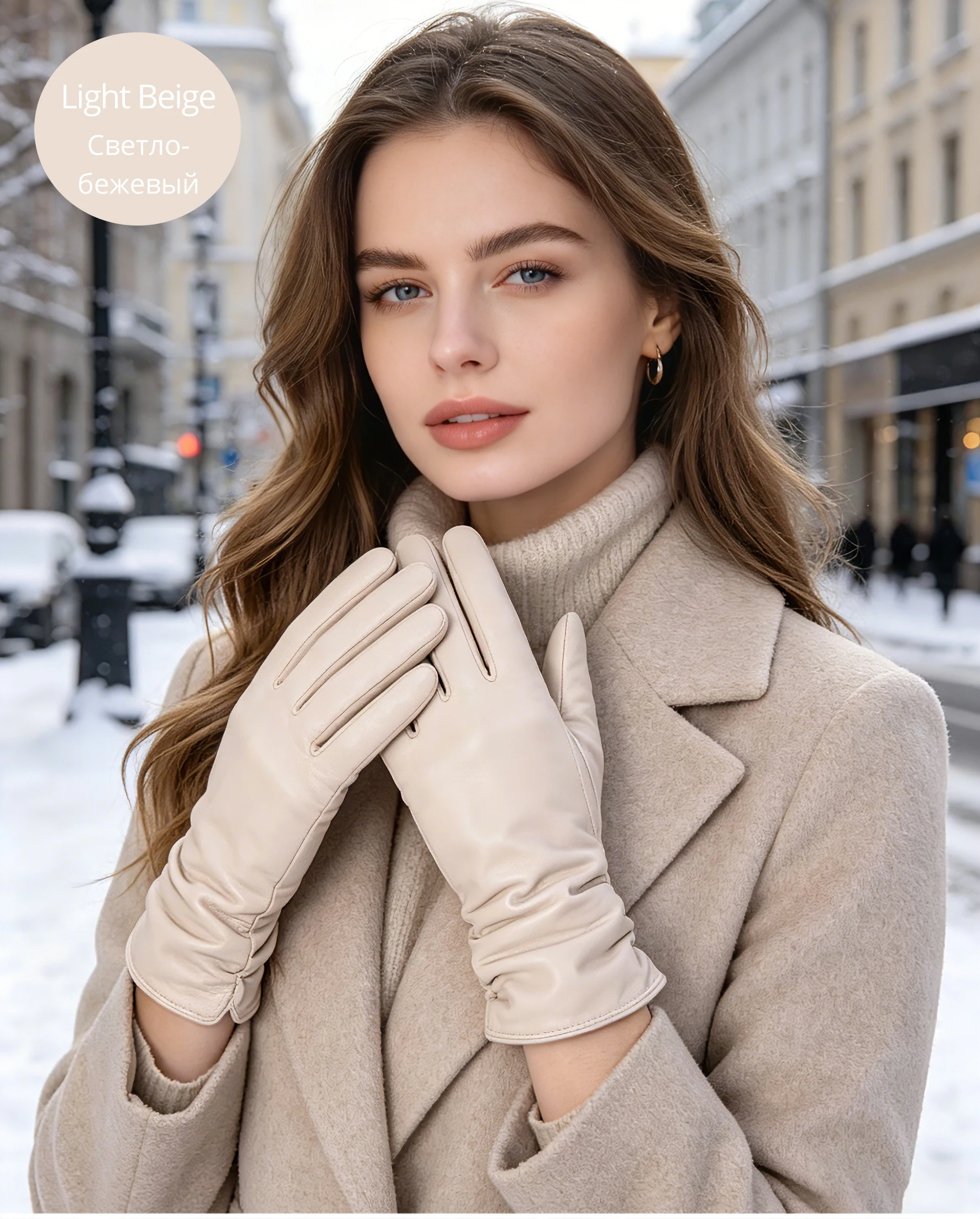 Simple Women's Gloves Winter Warm Plus Velvet Short Thin Touch Screen Gloves Driving Color Women's Leather Gloves High Quality