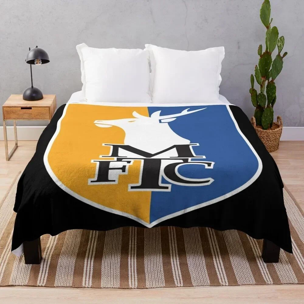 Best Club Merch Mansfield Town FC Design Throw Blanket Blankets Sofas Of Decoration Multi-Purpose Beach Blankets