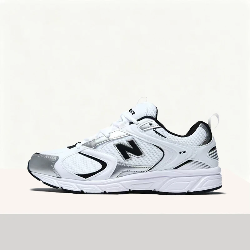 New Balance 408 Unisex White Low-Top Casual Shoes – Lightweight Non-Slip Durable Sole & Comfortable Everyday Fit ML408WB
