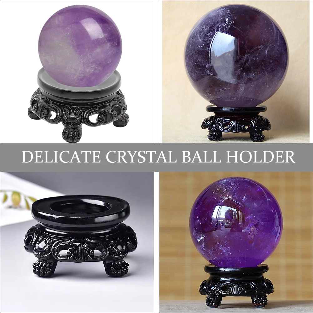 

Crystal Ball Base Vintage Round Resin Stand For Sphere Display Holder Desktop Ornament Decorative Ball Pedestal Home Decor