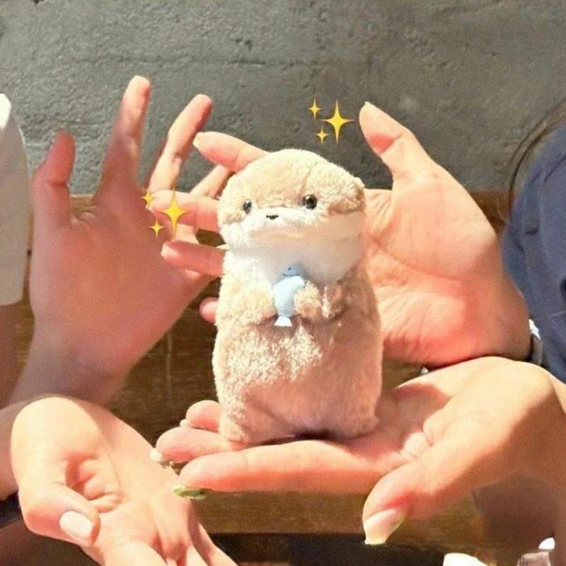 الكرتون لطيف ثعالب الماء عقد الأسماك أفخم دمية مع سلسلة الإبداعية Kawaii Keyrings معلقة قلادة مجوهرات حقيبة مدرسية محفظة السحر