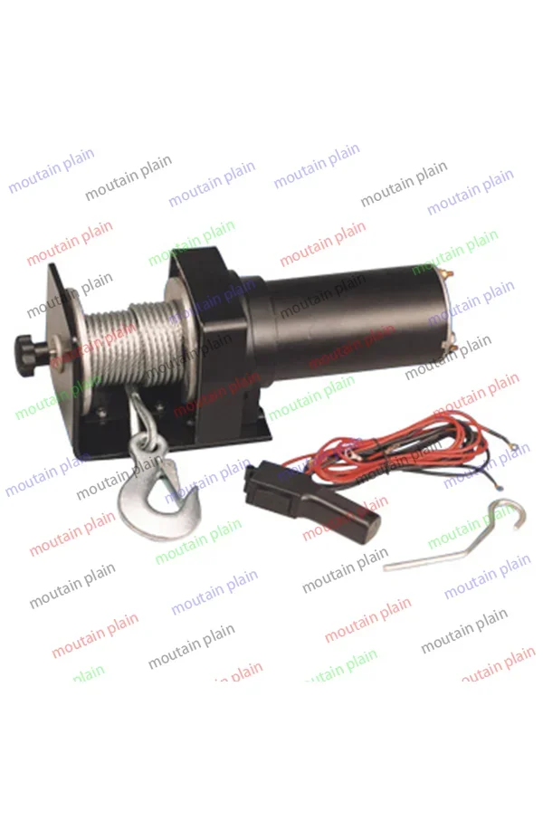 Portable  12v 1100w  mini 3000LB winch with electric motor