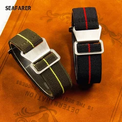 60er Jahre Französisch Armee Fallschirm elastischen Nylon Armband für Seiko Water Ghost Tudor Uhren armband 18mm 20mm 22mm