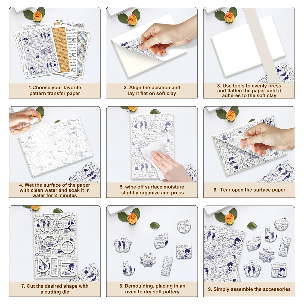 

Vintage Manuscript Sublimation Transfer Sheets for Earrings, 4 Styles Retro Letter Heat Transfer Paper for DIY Jewelry Making