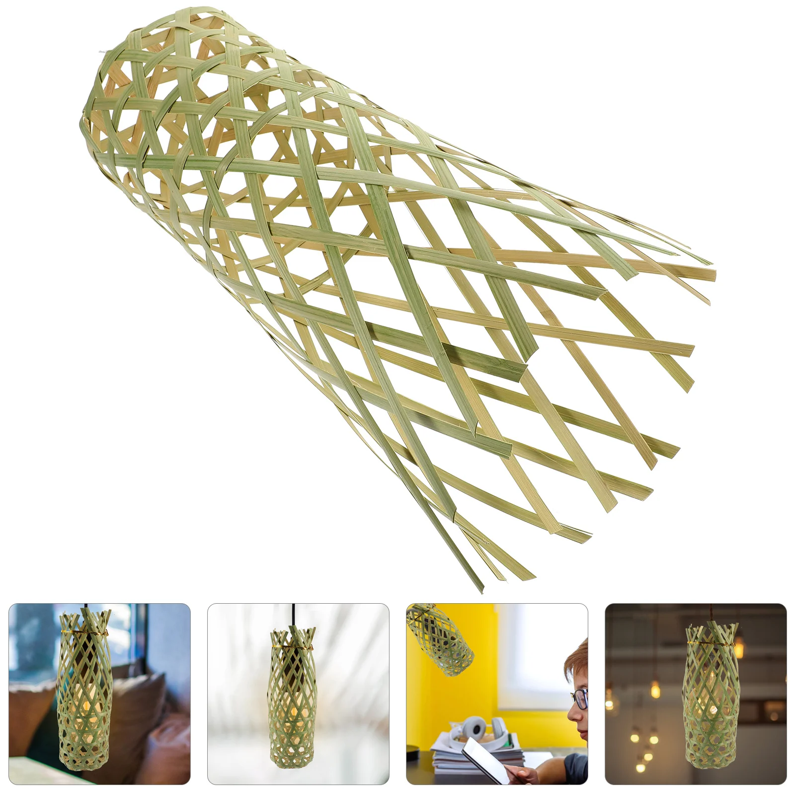 

Бамбуковый тканый абажур, светильник для потолочного стола, торшеры, мягкая замена освещения, подвеска в деревенском стиле для дома