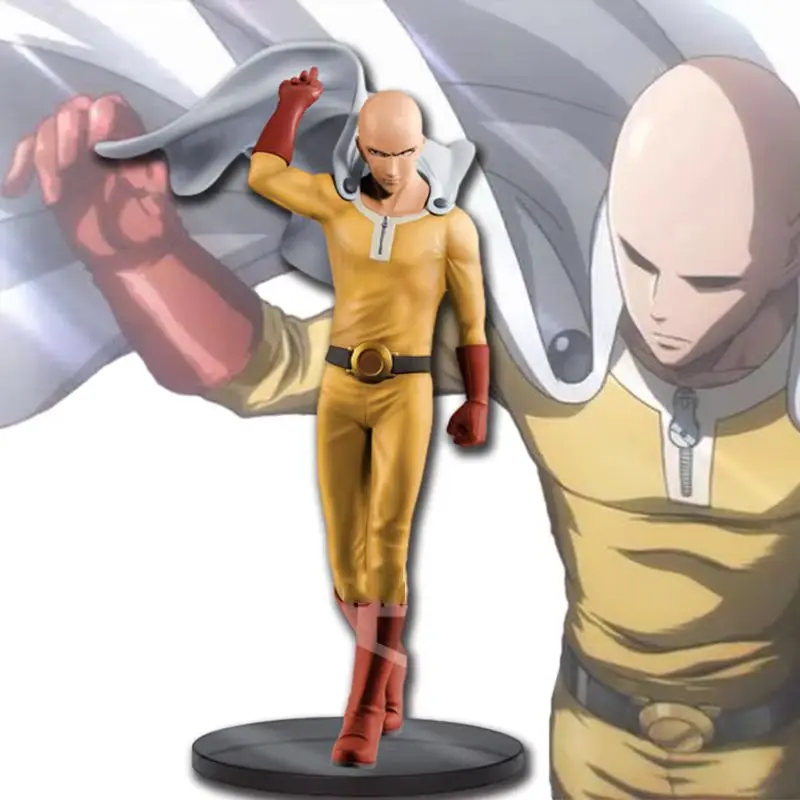 18cm anime figura um soco-man figura careca saitama tatsumaki figura de pé modelo brinquedo coleção estática ornamentos de mesa pvc