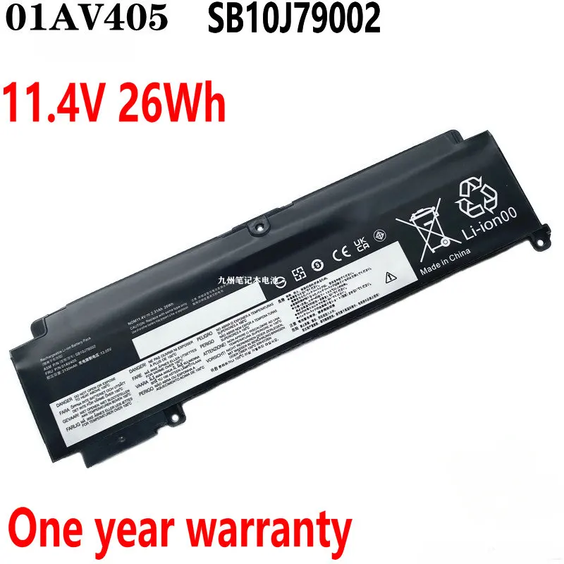 

11.4V 26Wh High Quality SB10J79002 01AV405 Battery For Lenovo T460S T470S Series 00HW024 00HW025 01AV406 01AV407/08 Laptop