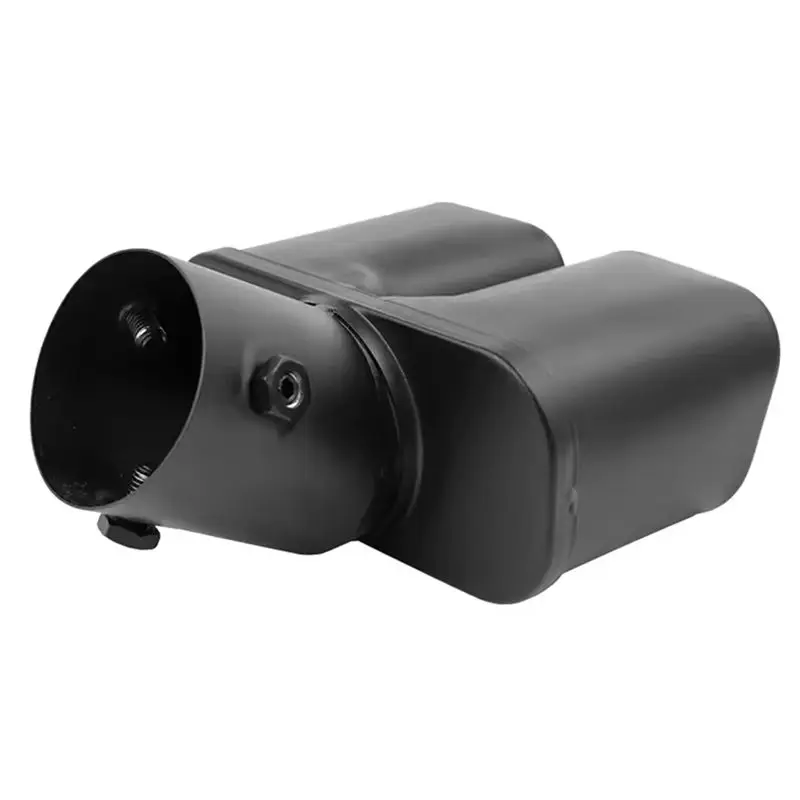 Limited Time Offer Dual Outlet Car Exhaust Tip Muffler Tail Double Pipe Tube Tips Stainless Steel Black Exhaust Tips