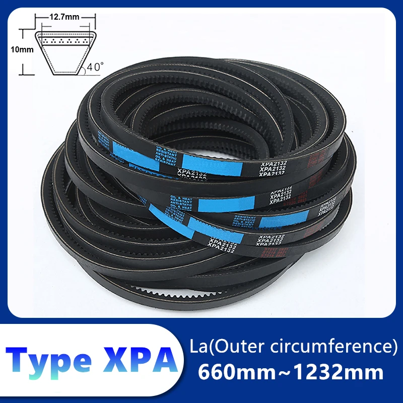 Conveyor Belts Type XPA Raw Edge Cogged V Belt Drive Toothed Rubber Transport Strap 660 732 832 900 945 982 995 1000 1120 1232mm