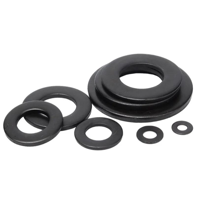 Grade 8.8 Black Carbon Steel Flat Washer Plain Gasket M2 M2.5 M3 M4 M5 M6 M8 M10 M12 M14 M16 M18 M20 M22 M24 M27 M30