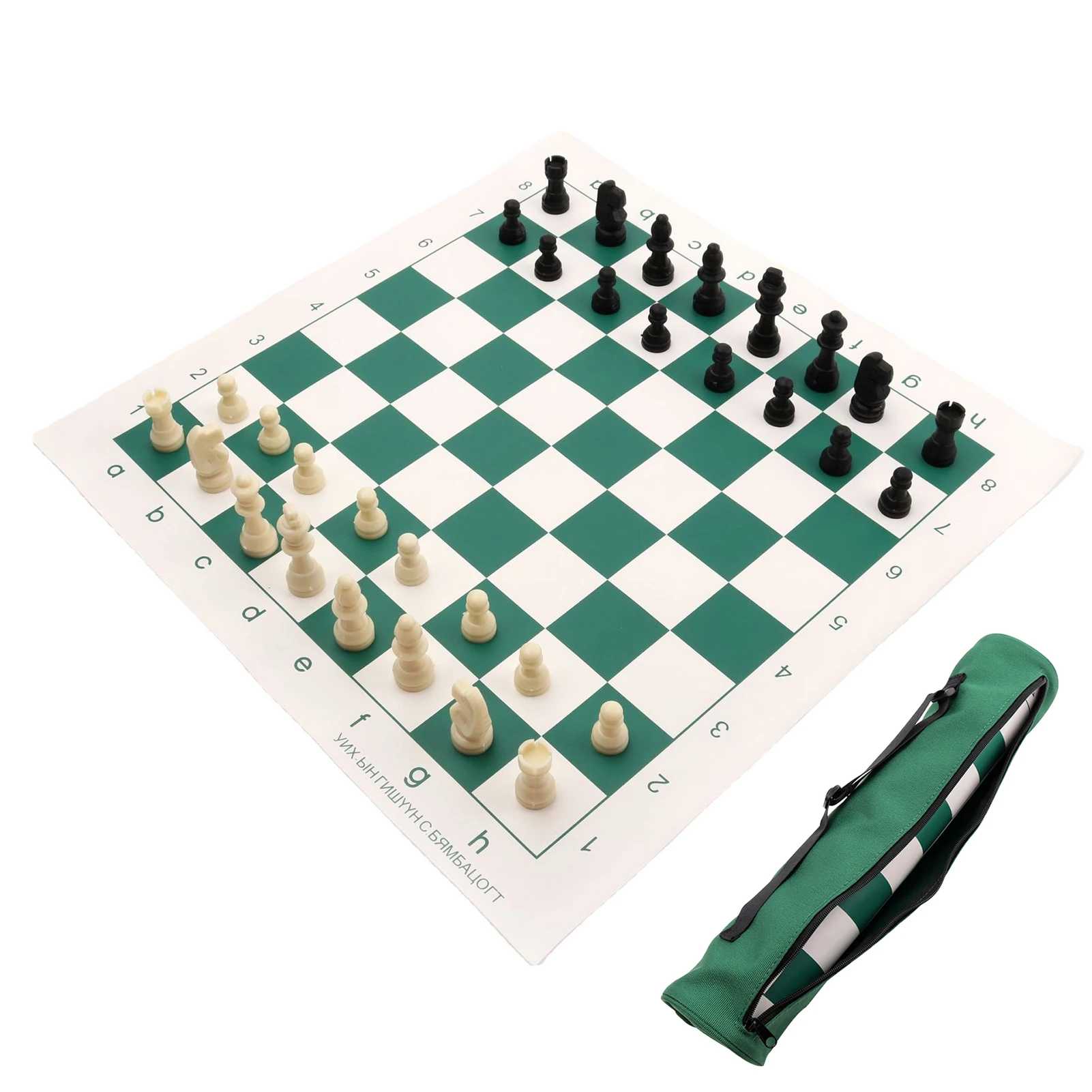 Chess Set PU Leather Chess Sets Travel Folding Board Games Parent Child Interactive Educational Toys Desktop Puzzle Board Game F