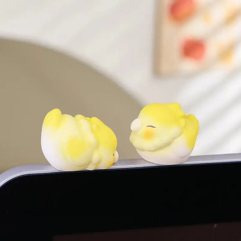 △ 1/4PCS Resin Bird Figurine Computer Monitor Decor,Cute Mini Bird Statues For Car Dashboard,Funny TV/Photo Frame Decorations